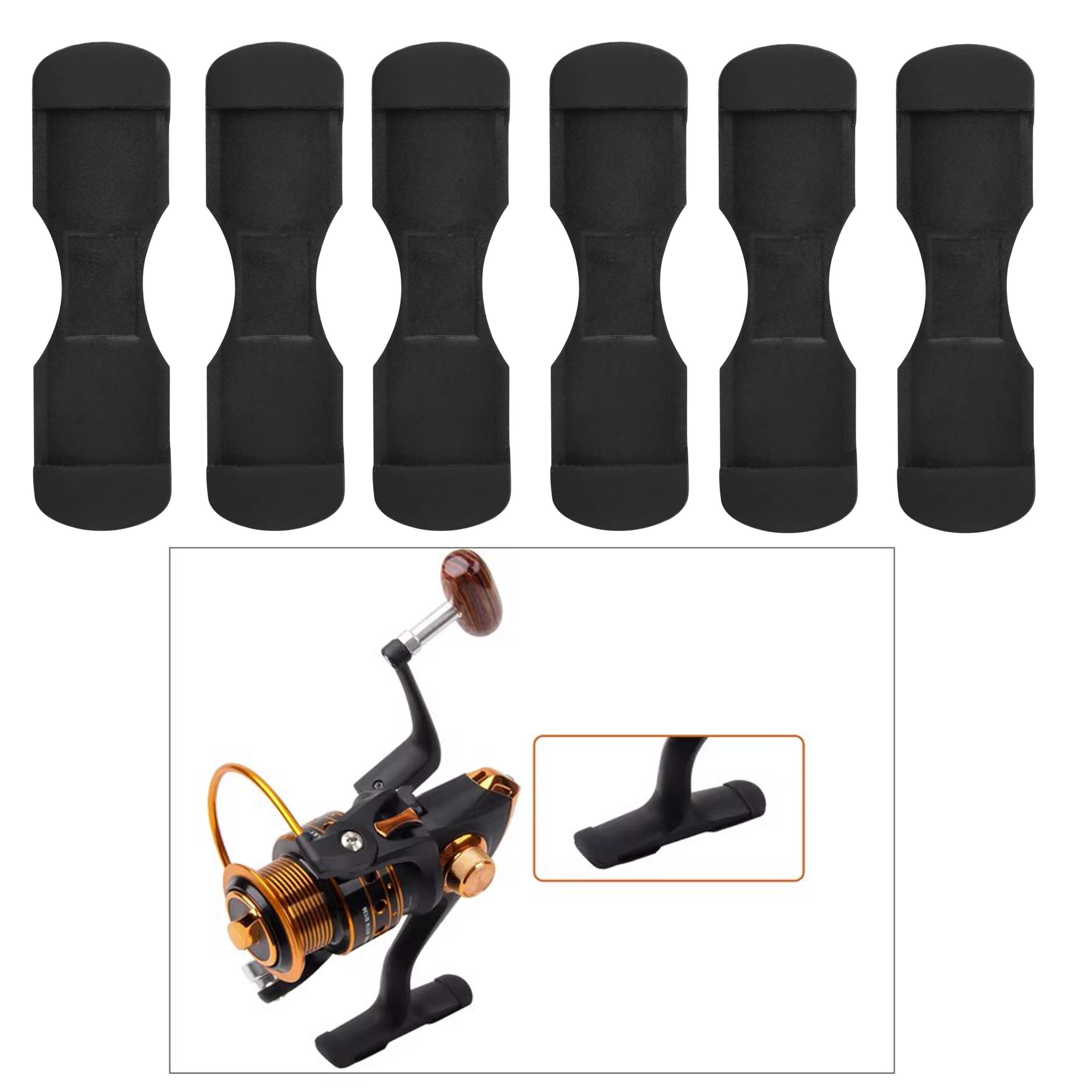 6pcs Black Rubber Fishing Reel - огляд і ціна Trolling Reel